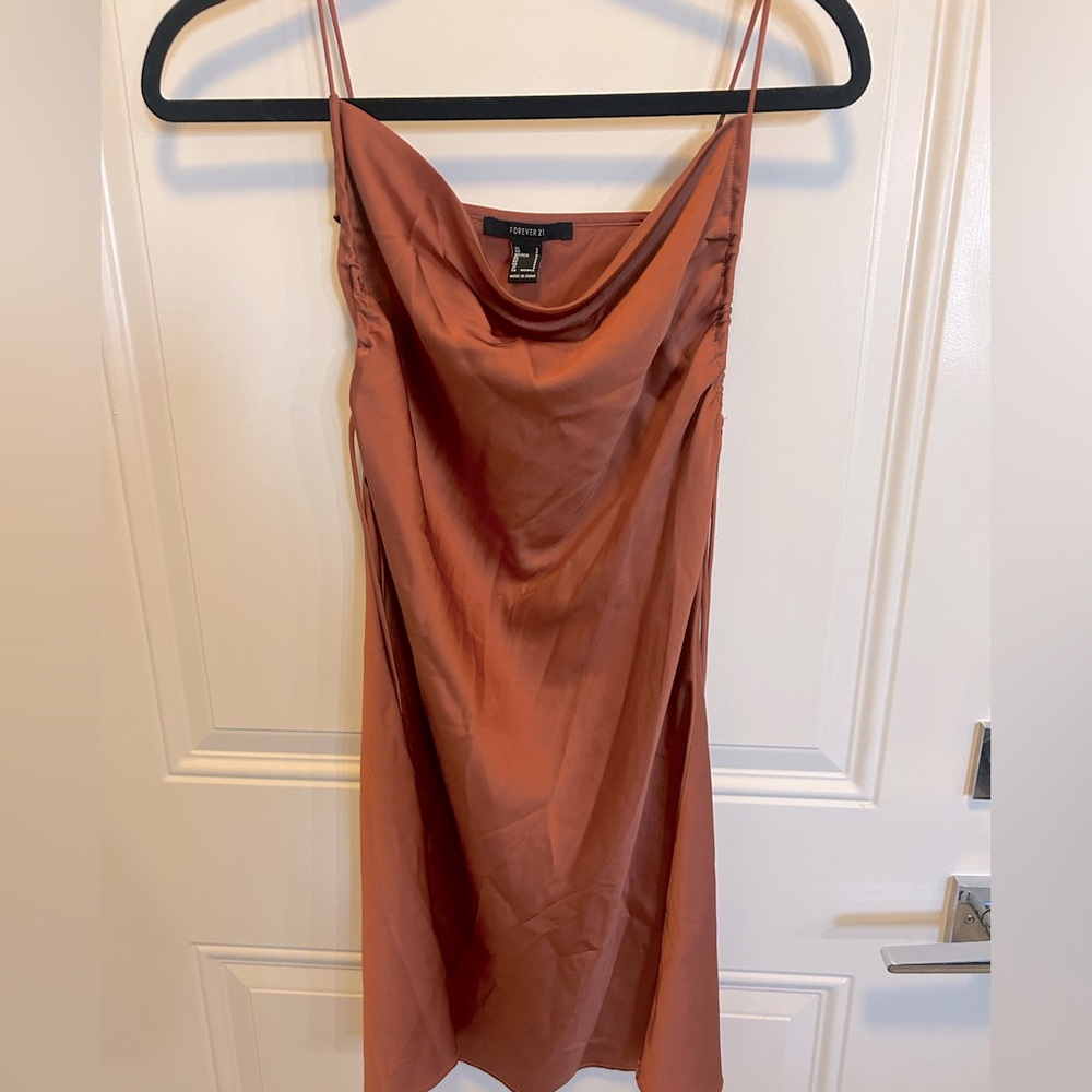 Copper Satin Slip Dress - XS/S
